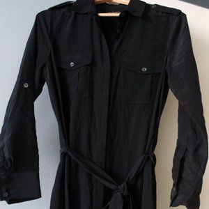 Banana Republic Silk Long-Sleeved Dress with Belt